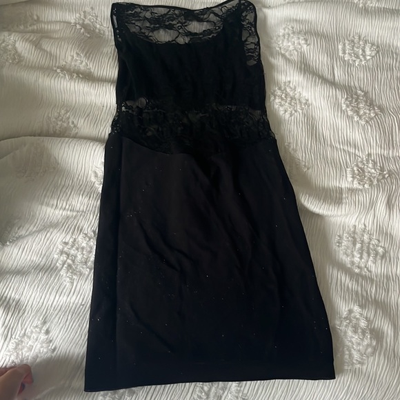 Bebe mini black dress with lace back - Picture 4 of 4
